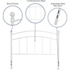 image:imageFlash Furniture Woodstock Decorative Black Metal Twin Size Open Slat Headboard with Round PostsWhite