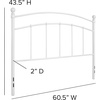 image:imageFlash Furniture Woodstock Decorative Black Metal Twin Size Open Slat Headboard with Round PostsWhite