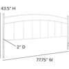 image:imageFlash Furniture Woodstock Decorative Black Metal Twin Size Open Slat Headboard with Round PostsWhite