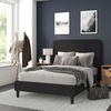 image:imageFlash Furniture Addison Platform Bed  Charcoal Fabric Upholstery  Full  Headboard with Rounded Edges  Wood Slat Support  No Box Spring or Foundation Needed