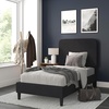 image:imageFlash Furniture Addison Queen Size Platform Bed with Fabric Upholstered Headboard Timeless LowProfile Queen Bed Frame with Headboard Light GrayCharcoal