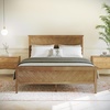 image:imageFlash Furniture Fiona King Wood Platform Bed Frame Solid Wood Construction Headboard Footboard Slatted Bottom Light BrownLight Brown