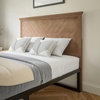 image:imageFlash Furniture Fiona Queen Size Wooden Headboard Only Herringbone Patterned Adjustable Headboard in Gray WashLight Brown