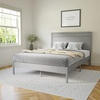 image:imageFlash Furniture Kingston Solid Wood Platform Bed with Wooden Slats and Headboard No Box Spring Needed Queen Size BrownGrey