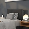 image:imageFlash Furniture Melbourne Metal Upholstered King Size Headboard in Black FabricBlack