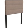 image:imageFlash Furniture Paxton Upholstered Headboard  Channel Stitched Cream Fabric Upholstery  Queen  Adjustable Height from 445 to 5725 From FloorTaupe