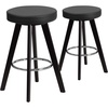 image:imageFlash Furniture Trenton Series 24 High Contemporary Cappuccino Wood Counter Height Stool with White Vinyl Seat Pack of 2Black