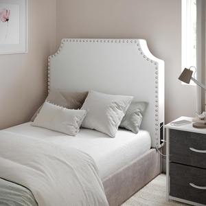 image:imageFlash Furniture Adeline Twin Headboard with 2 Outlets USB Port USB TypeC Port Contoured Headboard Studded LeatherSoft Upholstery Dual Hanging Options WhiteWhite Leathersoft