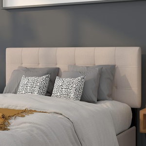 image:imageFlash Furniture Bedford Box Stitch Tufted Upholstered Full Size Headboard in Beige Fabric