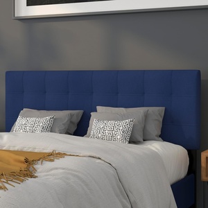 image:imageFlash Furniture Bedford Box Stitch Tufted Upholstered Queen Size Headboard in Navy Fabric