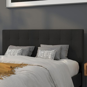 image:imageFlash Furniture Bedford Tufted Upholstered King Size Headboard in Black FabricBlack