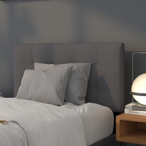 image:imageFlash Furniture Bedford Tufted Upholstered King Size Headboard in Black FabricDark Gray