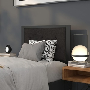 image:imageFlash Furniture Bristol Metal Tufted Upholstered King Size Headboard in Black FabricBlack