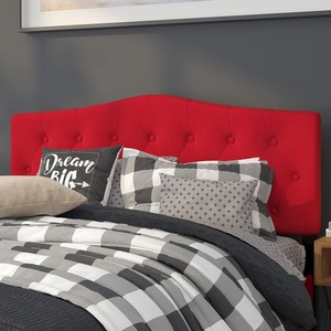 image:imageFlash Furniture Cambridge Tufted Upholstered Full Size Headboard in Light Gray FabricRed