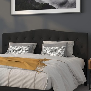 image:imageFlash Furniture Cambridge Tufted Upholstered King Size Headboard in Black Fabric
