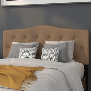 image:imageFlash Furniture Cambridge Tufted Upholstered Twin Size Headboard in Beige FabricDark Brown