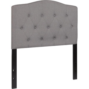 image:imageFlash Furniture Cambridge Tufted Upholstered Twin Size Headboard in White FabricLight Gray