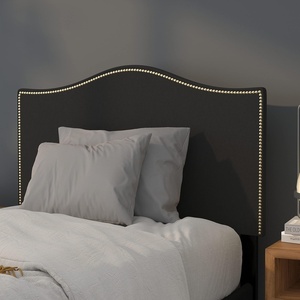 image:imageFlash Furniture Lexington Upholstered Twin Size Headboard with Accent Nail Trim in Light Gray FabricBlack