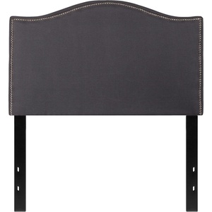 image:imageFlash Furniture Lexington Upholstered Twin Size Headboard with Accent Nail Trim in Light Gray FabricDark Gray