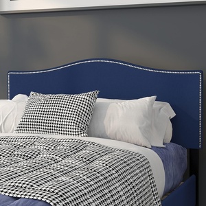 image:imageFlash Furniture Lexington Upholstered Twin Size Headboard with Accent Nail Trim in Light Gray FabricNavy