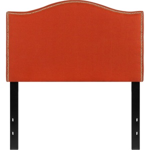image:imageFlash Furniture Lexington Upholstered Twin Size Headboard with Accent Nail Trim in Light Gray FabricOrange