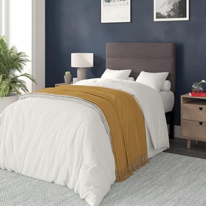 image:imageFlash Furniture Paxton Upholstered Headboard  Channel Stitched Cream Fabric Upholstery  Queen  Adjustable Height from 445 to 5725 From FloorGray