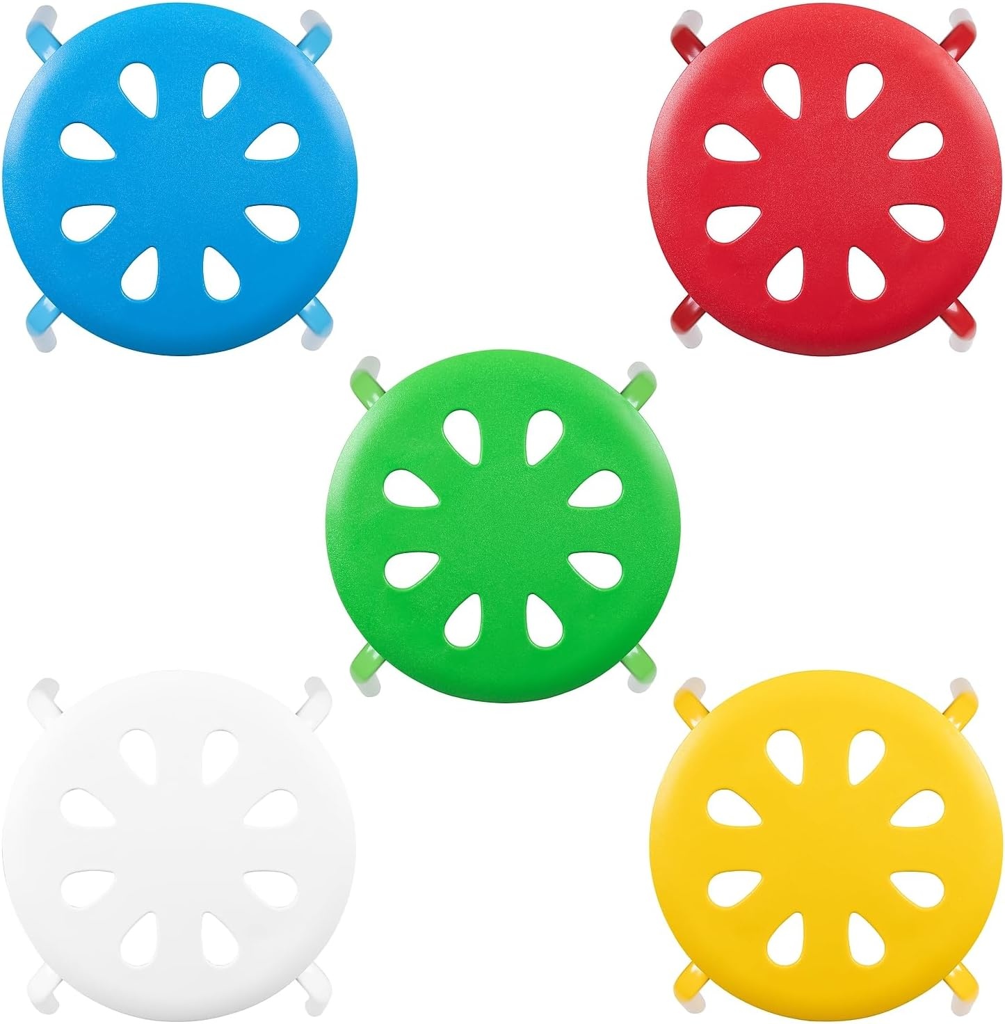 image:imageFlash Furniture Bailey Plastic Nesting Stack Stools 175Height Assorted Colors 5 PackAssorted