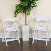 image:imageFlash Furniture 2 Pack HERCULES Series 800 lb Capacity White Resin Folding Chair with Slatted SeatSet of 1
