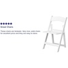 image:imageFlash Furniture 2 Pack HERCULES Series 800 lb Capacity White Resin Folding Chair with Slatted SeatSet of 1