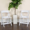 image:imageFlash Furniture 2 Pack HERCULES Series 800 lb Capacity White Resin Folding Chair with Slatted SeatSet of 2