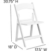 image:imageFlash Furniture 2 Pack HERCULES Series 800 lb Capacity White Resin Folding Chair with Slatted SeatSet of 2