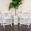 image:imageFlash Furniture 2 Pack HERCULES Series 800 lb Capacity White Resin Folding Chair with Slatted SeatSet of 4