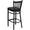 image:imageFlash Furniture 2 Pack HERCULES Series Black Vertical Back Metal Restaurant Barstool  Black Vinyl SeatBlack Vinyl SeatBlack Metal Frame