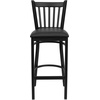 image:imageFlash Furniture 2 Pack HERCULES Series Black Vertical Back Metal Restaurant Barstool  Black Vinyl SeatBlack Vinyl SeatBlack Metal Frame