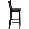 image:imageFlash Furniture 2 Pack HERCULES Series Black Vertical Back Metal Restaurant Barstool  Black Vinyl SeatBlack Vinyl SeatBlack Metal Frame