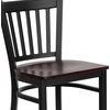 image:imageFlash Furniture 2 Pack HERCULES Series Black Vertical Back Metal Restaurant Barstool  Black Vinyl Seatblack