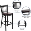 image:imageFlash Furniture 2 Pack HERCULES Series Black Vertical Back Metal Restaurant Barstool  Black Vinyl Seatblack