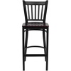 image:imageFlash Furniture 2 Pack HERCULES Series Black Vertical Back Metal Restaurant Barstool  Black Vinyl Seatblack