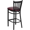 image:imageFlash Furniture 2 Pack HERCULES Series Black Vertical Back Metal Restaurant Barstool  Black Vinyl Seatred