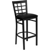 image:imageFlash Furniture 2 Pack HERCULES Series Black Window Back Metal Restaurant Barstool  Black Vinyl SeatBlack Vinyl SeatBlack Metal Frame