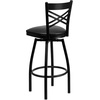 image:imageFlash Furniture 2 Pack HERCULES Series Black X Back Swivel Metal Barstool  Black Vinyl SeatBlack Vinyl SeatBlack Metal Frame