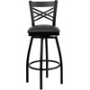 image:imageFlash Furniture 2 Pack HERCULES Series Black X Back Swivel Metal Barstool  Black Vinyl SeatBlack Vinyl SeatBlack Metal Frame