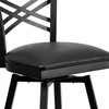 image:imageFlash Furniture 2 Pack HERCULES Series Black X Back Swivel Metal Barstool  Black Vinyl SeatBlack Vinyl SeatBlack Metal Frame