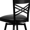 image:imageFlash Furniture 2 Pack HERCULES Series Black X Back Swivel Metal Barstool  Black Vinyl SeatBlack Vinyl SeatBlack Metal Frame