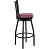 image:imageFlash Furniture 2 Pack HERCULES Series Black X Back Swivel Metal Barstool  Black Vinyl SeatBurgundy Vinyl SeatBlack Metal Frame