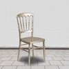 image:imageFlash Furniture 2 Pack HERCULES Series White Resin Stacking Napoleon ChairGold