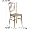 image:imageFlash Furniture 2 Pack HERCULES Series White Resin Stacking Napoleon ChairGold