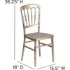 image:imageFlash Furniture 2 Pack HERCULES Series White Resin Stacking Napoleon ChairGold