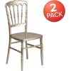 image:imageFlash Furniture 2 Pack HERCULES Series White Resin Stacking Napoleon ChairGold