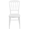 image:imageFlash Furniture 2 Pack HERCULES Series White Resin Stacking Napoleon ChairWhite
